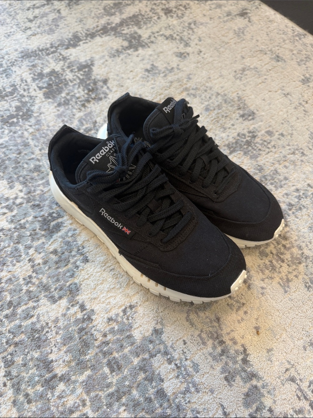 Reebok Black Low-Top Sneakers with White Outsole